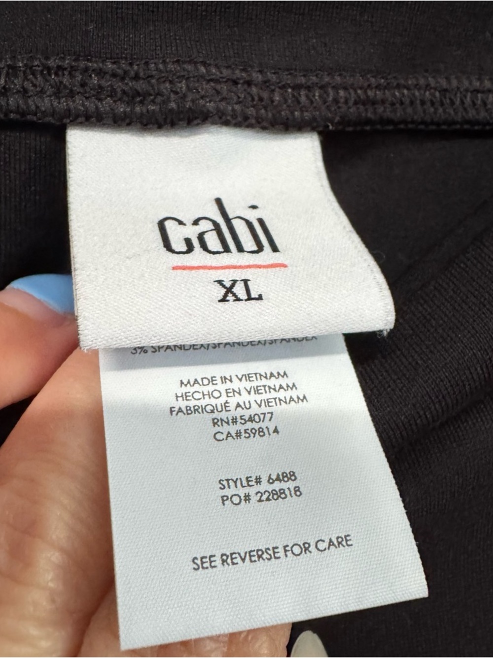 Cabi Cheeky Pant black cropped pull on pockets - Picture 5 of 10